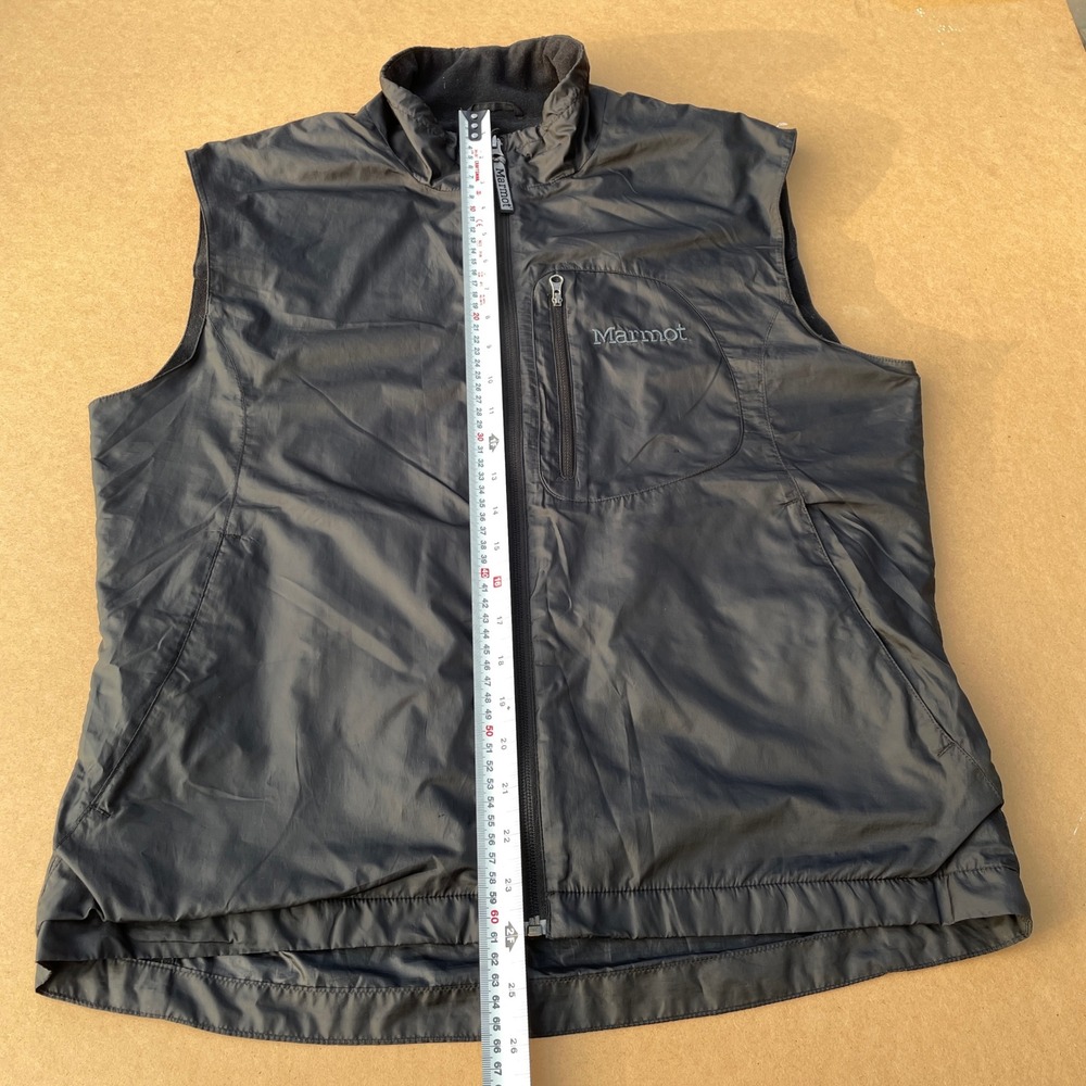 Marmot Vest Mens M Black Hiking Casual Full Zip Lightweight Mock Neck CC-206 - Picture 7 of 8